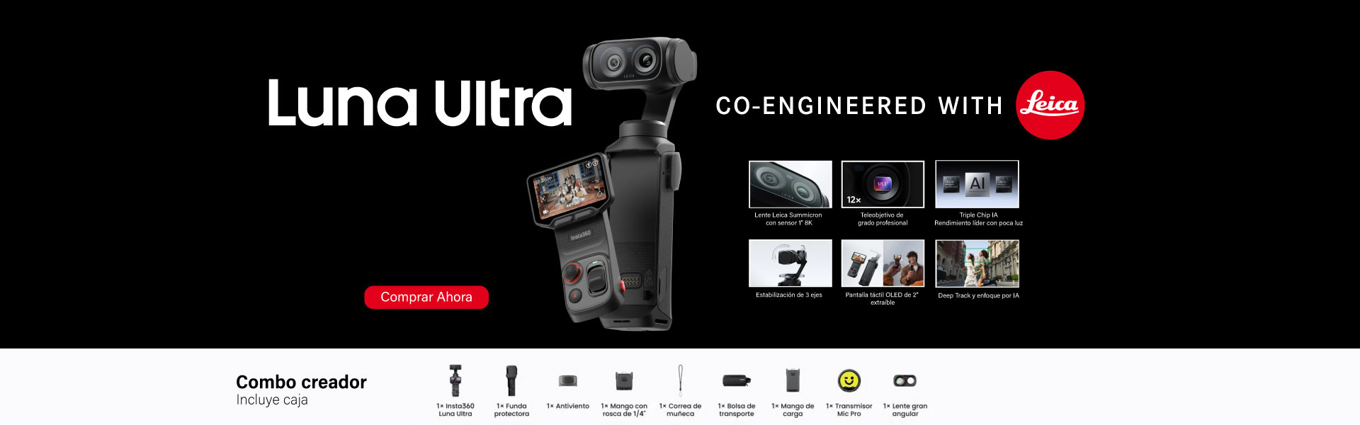 Cámara Insta360 Luna Ultra