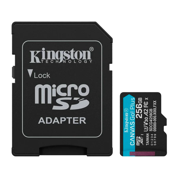 Memoria Microsd Kingston Canvas Go Plus 256GB 200 MBs SDCG4/256GB