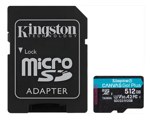 [740617348040] Memoria Microsd Kingston Canvas Go Plus 512GB 200 MBs SDCG4/512GB