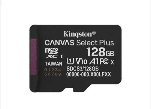 [740617348453] Memoria Microsd Kingston Canvas Select Plus 128GB 150 MBs SDCS3/128GB