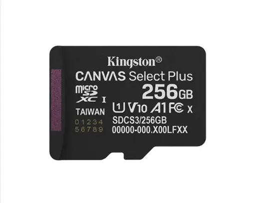 [740617348507] Memoria Microsd Kingston Canvas Select Plus 256GB 150 MBs SDCS3/256GB