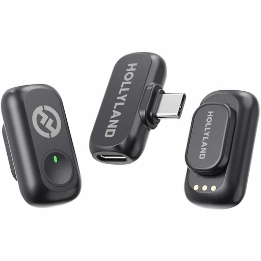 [6976068118633] Micrófono Hollyland Lark A1 Mini Duo (2TX-1RX Mobile Tipo C)